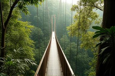 Suspension bridge walk in Daintree Rainforest